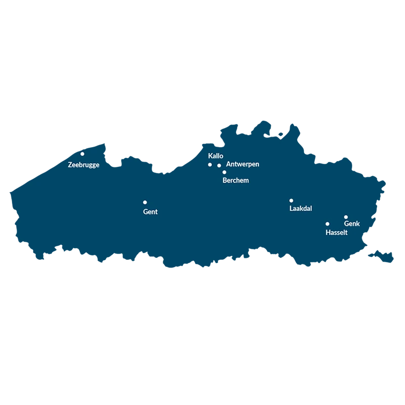 Kaart van Vlaanderen